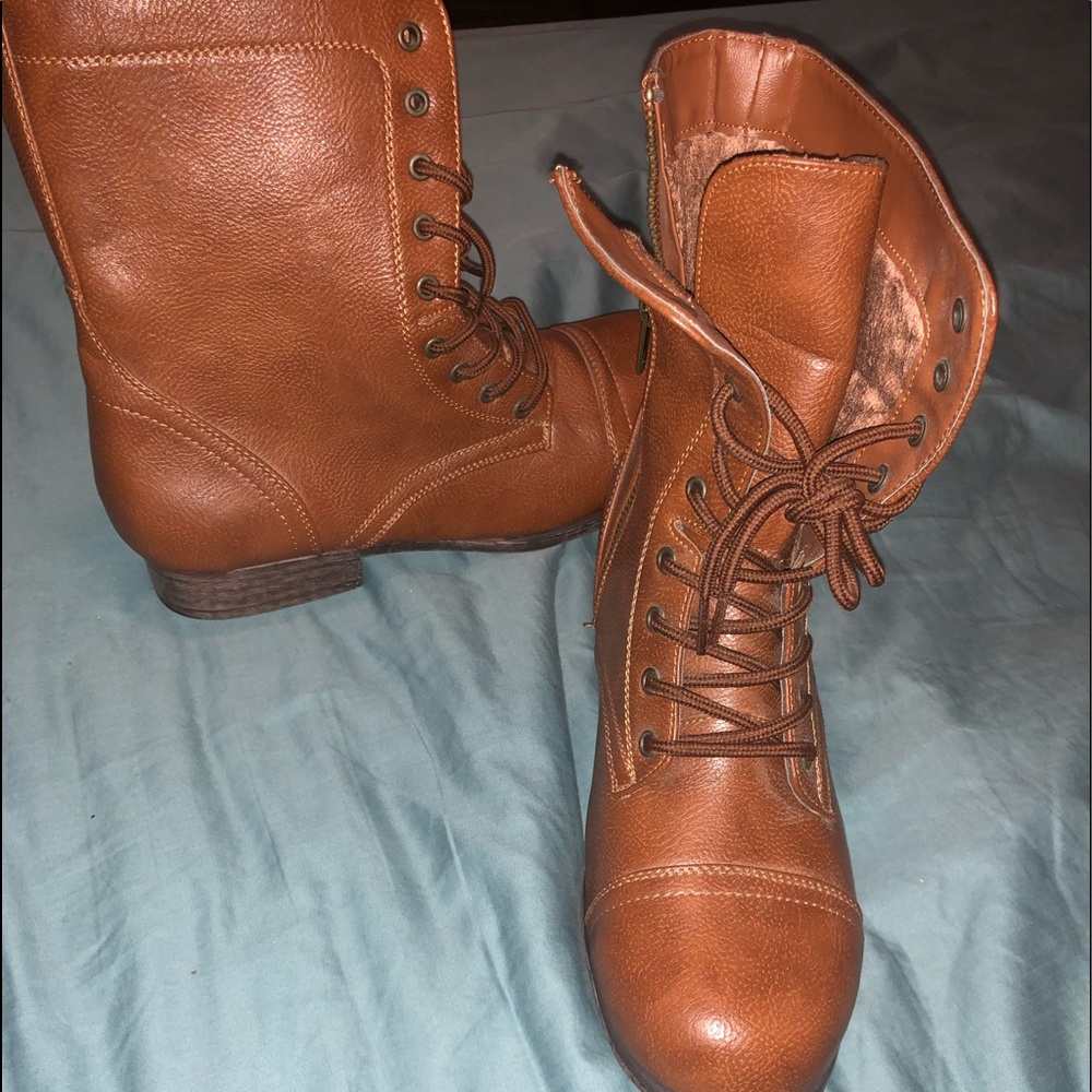 ✨ Faux Fur Combat Boots ✨
